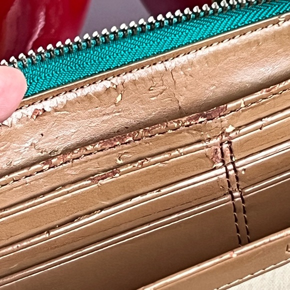 Coach Turquoise Leather Zip Wallet - Picture 13 of 13